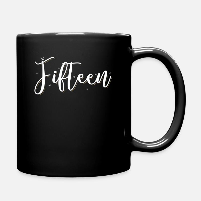 15 Geburtstag Geschenkidee 15 Jahre alt Geschenk - Tasse einfarbig - Schwarz