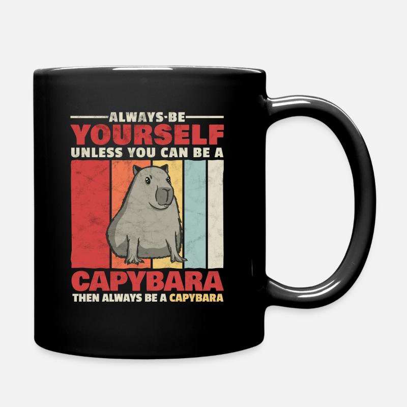Sois un capybara drôle de cochon d’eau - Mug uni - noir