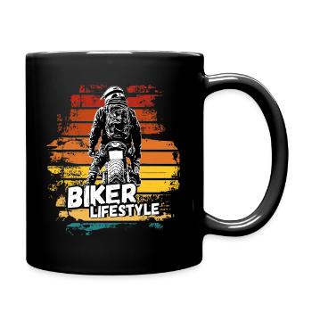 Motorcycle Lifestyle / Motorcycle / Motorcyclebiker - Full Colour Mug - black - Right