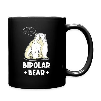 Bipolar Bär - Tasse einfarbig - Schwarz - Rechts