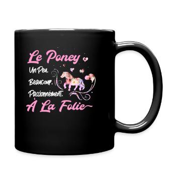 Idée Cadeau Propriétaire De Poney - Mug uni - noir - Droite