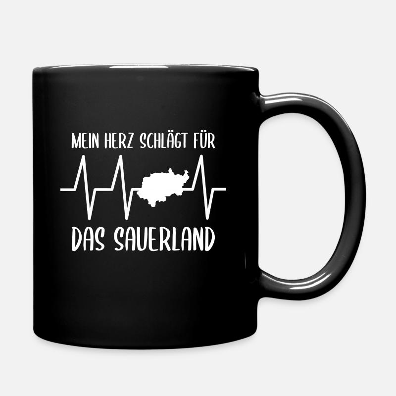 Lustiger Sauerland Spruch als Geschenk! - Tasse einfarbig - Schwarz