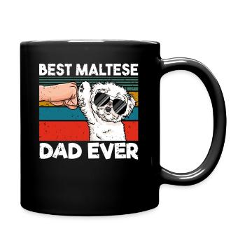 Best Maltese Dad Ever Ghetto Fist Dog Lover Gift - Tasse einfarbig - Schwarz - Rechts