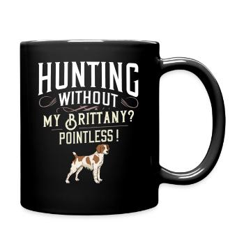 Brittany Spaniel Epagneul Breton chiot chiot - Mug uni - noir - Droite