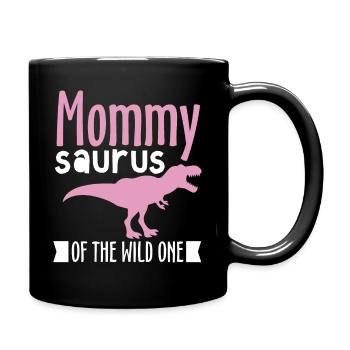 Mommy Saurus of the Wild one - Full Colour Mug - black - Right