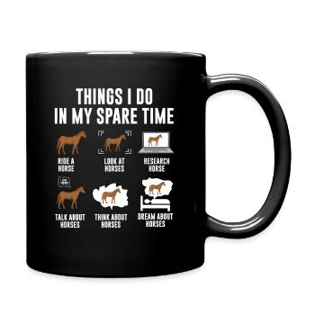 Things I Do in My Spare Time Ride a Horse - Mug uni - noir - Droite