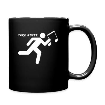 Take Notes T-Shirt Dirigent Geschenk - Tasse einfarbig - Schwarz - Rechts