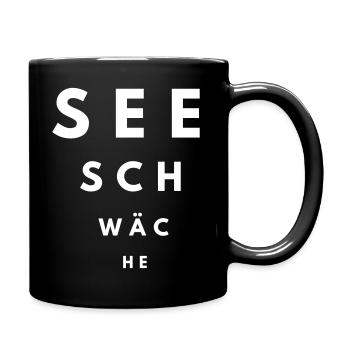 Seeschwäche - Tasse einfarbig - Schwarz - Rechts
