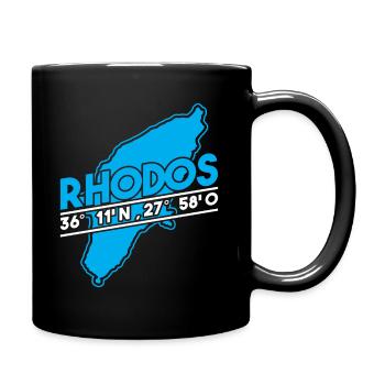 Rhodes Gift Greece - Full Colour Mug - black - Right