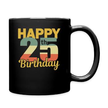 25 ans pour le cadeau de 25 ans - Mug uni - noir - Droite
