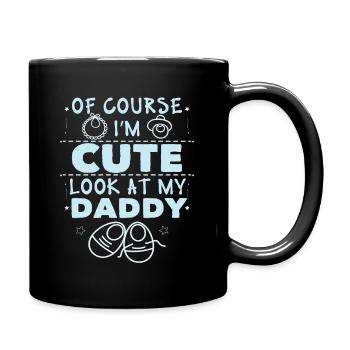 Baby dad saying - Full Colour Mug - black - Right
