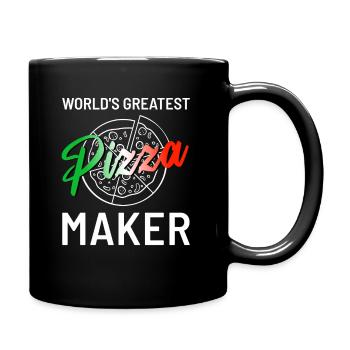 Pizzeria for the world's best pizza baker - Full Colour Mug - black - Right