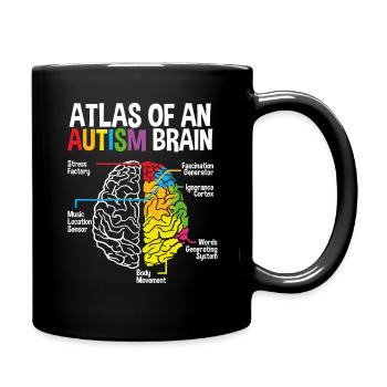 À Autism Brain - Mug uni - noir - Droite