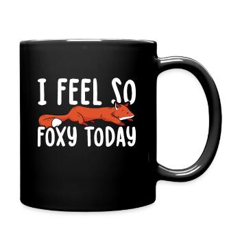 Paresseux renard I Feel Foxy Today pour renards - Mug uni - noir - Droite