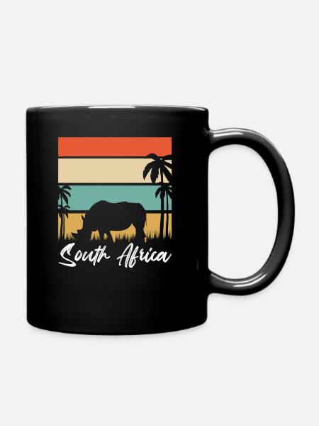 Südafrika - Tasse einfarbig - Schwarz