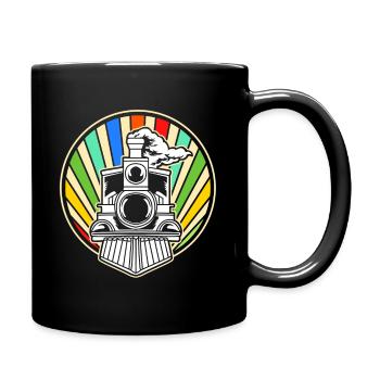 Modellbau Lokomotive Lok Modelleisenbahn - Tasse einfarbig - Schwarz - Rechts