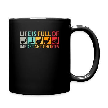 Golfer Life Is Full Of Important Choices Saying - Full Colour Mug - black - Right