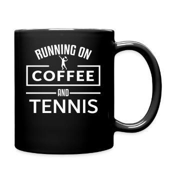 Tennis café tennisball sport tennis tennis - Mug uni - noir - Droite