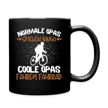 COOLE OPAS FAHREN FAHRRAD - RADFAHREN GEHT IMMER! - Tasse einfarbig - Schwarz - Rechts