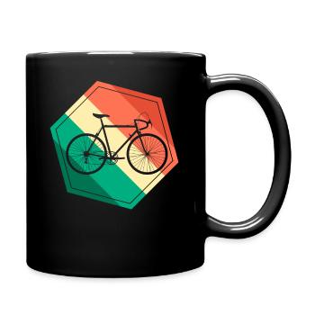 Bicycle Vintage Motif Mountain Bike Motif - Full Colour Mug - black - Right