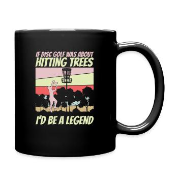 Funny Disc Golf Tree Beating Legend - Full Colour Mug - black - Right