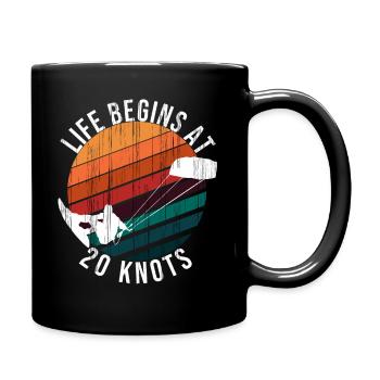 Surfen Kitesurfer Kiteboarden Kiteboard Kitesurf - Tasse einfarbig - Schwarz - Rechts