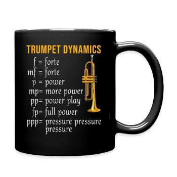Trompette instrument de musique musiciens trompette - Mug uni - noir - Droite