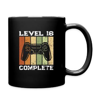 Level 18 complete - Full Colour Mug - black - Right