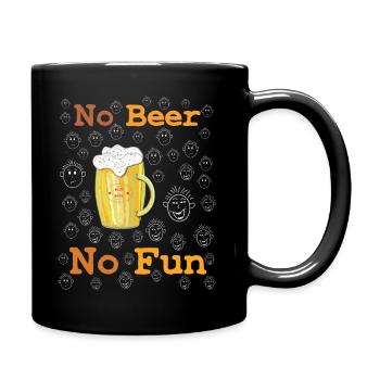 No Beer no Fun - Full Colour Mug - black - Right