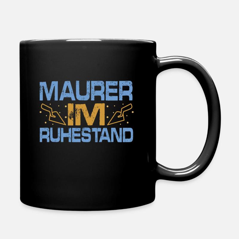 Maurer Rente - Tasse einfarbig - Schwarz