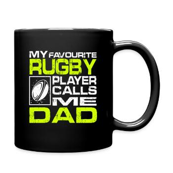 Rugby Papa - Mug uni - noir - Droite