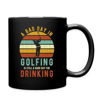 Golf Spruch lustig Golfer Geschenk - Tasse einfarbig - Schwarz - Rechts