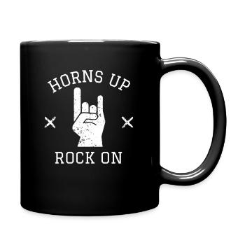 Horns Up Rock On - Mug uni - noir - Droite