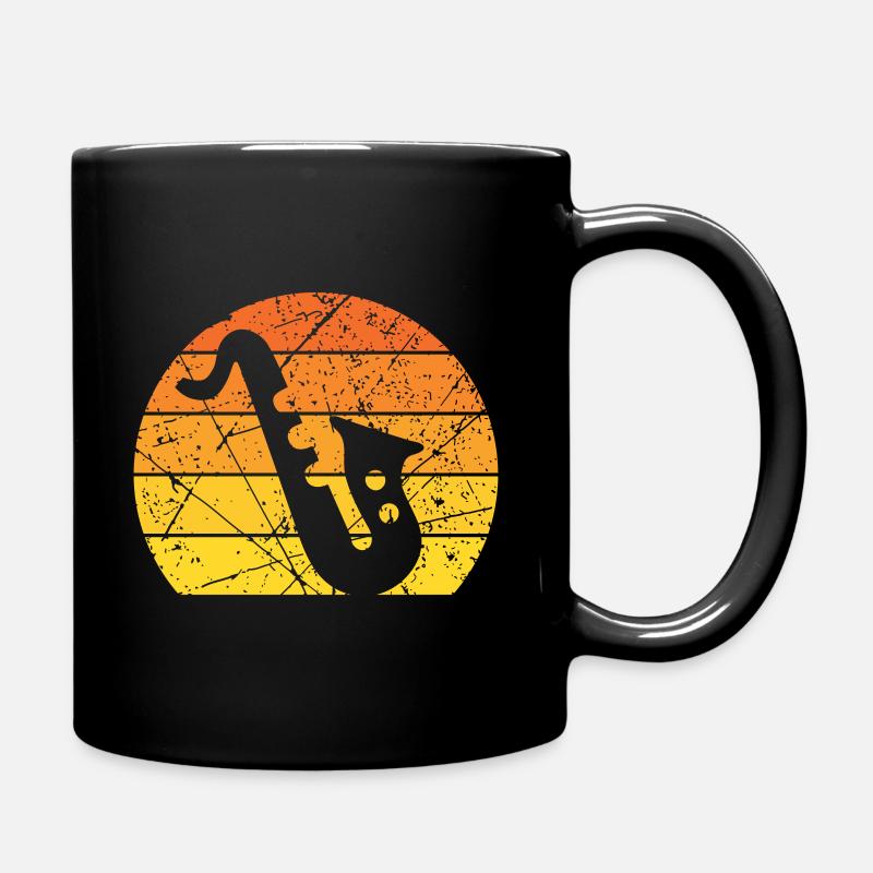 Blasmusik Saxophon - Tasse einfarbig - Schwarz
