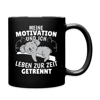 Süßer Koala Meine Motivation und Ich Australien - Tasse einfarbig - Schwarz - Rechts