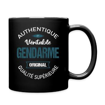 Gendarme cadeau humour gendarmerie drôle - Mug uni - noir - Droite