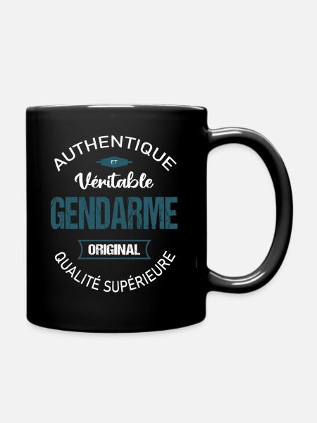 Gendarme cadeau humour gendarmerie drôle - Mug uni - noir