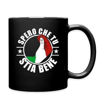 Italy Flag Tshirt Sicily Sayings Milan Rome - Full Colour Mug - black - Right