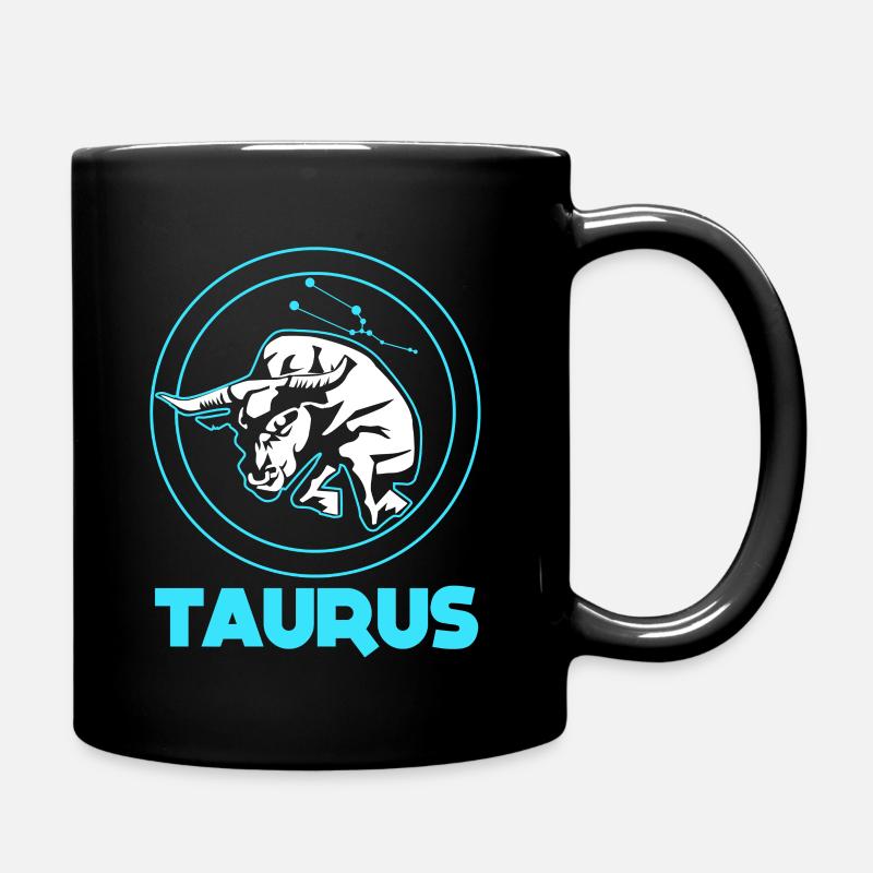 Zodiac Taurus - Full Colour Mug - black