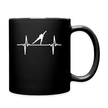 Rythme cardiaque Patinage de vitesse Pouls - Mug uni - noir - Droite