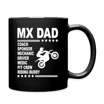 MX DAD Motocross Supercross Dirtbike Dad Gift - Full Colour Mug - black - Right