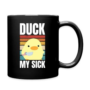 Canard avec couteau Meme Duck my Sick Duck with knife - Mug uni - noir - Droite