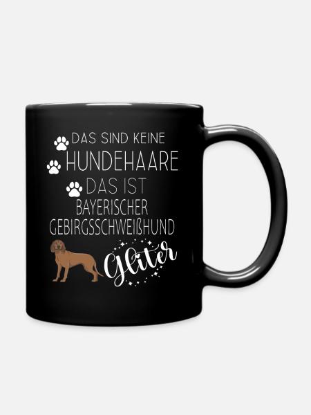 Bayerischer Gebirgsschweißhund Jagdhunde Hunde - Tasse einfarbig - Schwarz