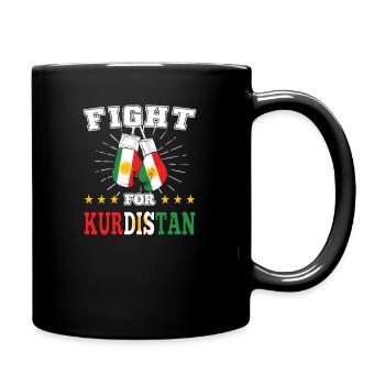 Fight For Kurdistan MMA Boxen Kurd Azadi - Mug uni - noir - Droite