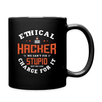 Hacker Gifts for a Ethical Hacker - Full Colour Mug - black - Right