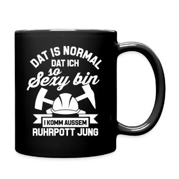 Ruhrpott - Tasse einfarbig - Schwarz - Rechts
