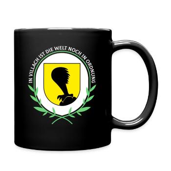 In Villach ist die Welt noch in Ordnung - Tasse einfarbig - Schwarz - Rechts