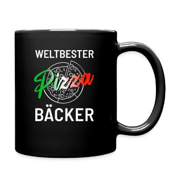 Pizzeria für den Weltbesten Pizzabäcker - Tasse einfarbig - Schwarz - Rechts