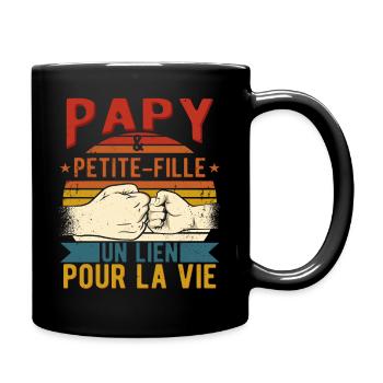 Papy et Petite-Fille Un Lien Pour La Vie - Mug uni - noir - Droite