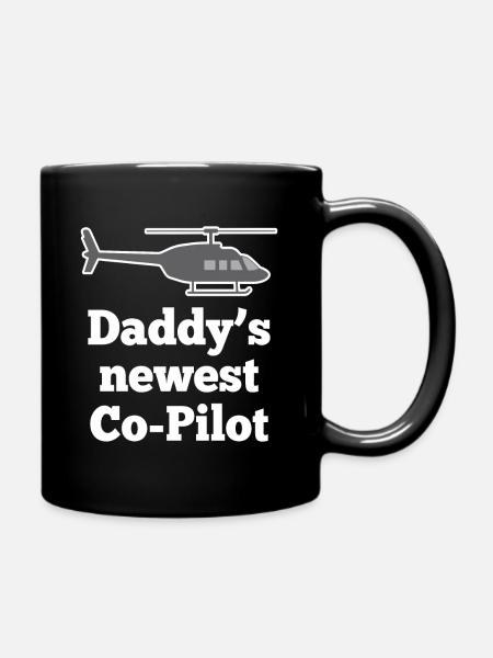 Daddy’s Newest copilote enfants papa bébé cadeau - Mug uni - noir